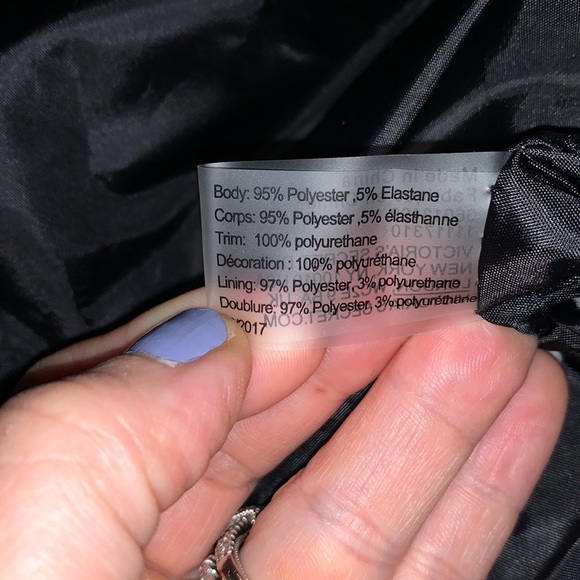 NWT Victoria's Secret Black Crushed Velvet Tote Bag - Picture 7 of 7